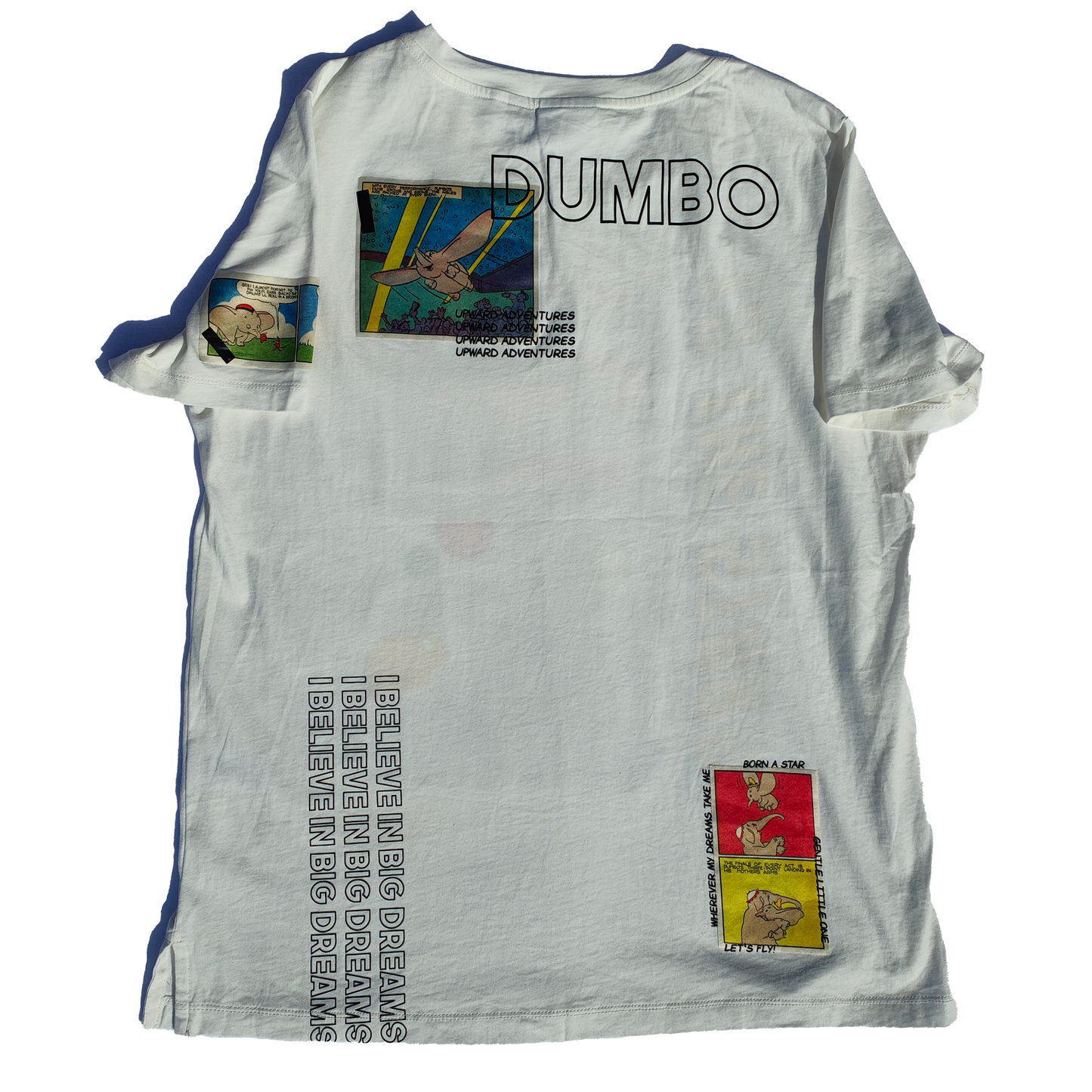 Dumbo Disney Patchwork T Shirt - MEDIUM (Tagged Large)